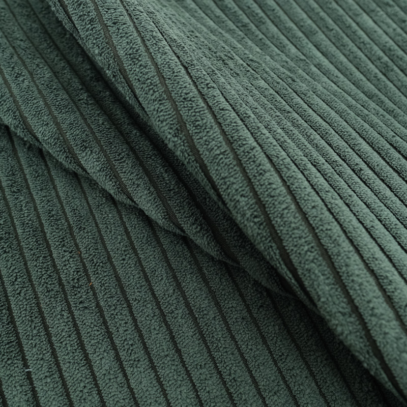 Terciopelo de canalé grueso Zoé Verde Selva - Maison Klem